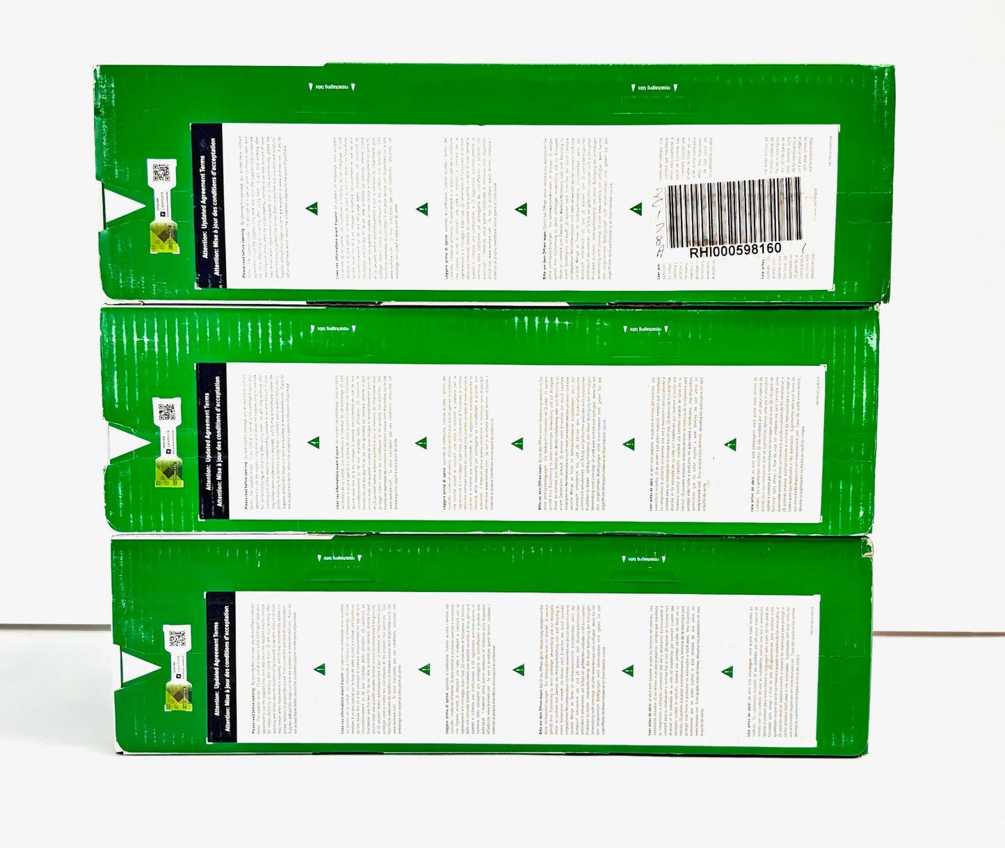 3 OEM Lexmark CX825/CX860 CMY Toners 72K0DC0, 72K0DM0, 72K0DY0 (Waterstain box)