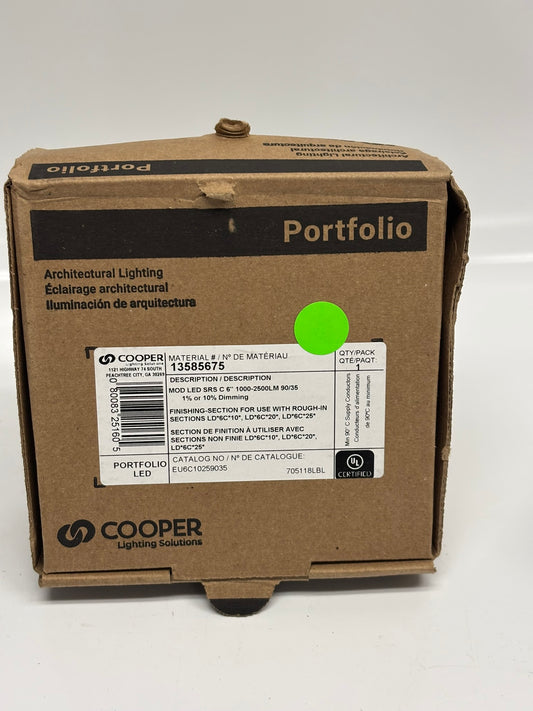 Cooper Lighting EU6C10259035 Portfolio 6" Universal LED Module, 1000-2500 Lumens, 90 CRI, 3500K