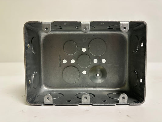 10 PK New Garvin MGSB-3 Open 3-Gang Steel Electrical Switch Box, 2-1/8" Deep