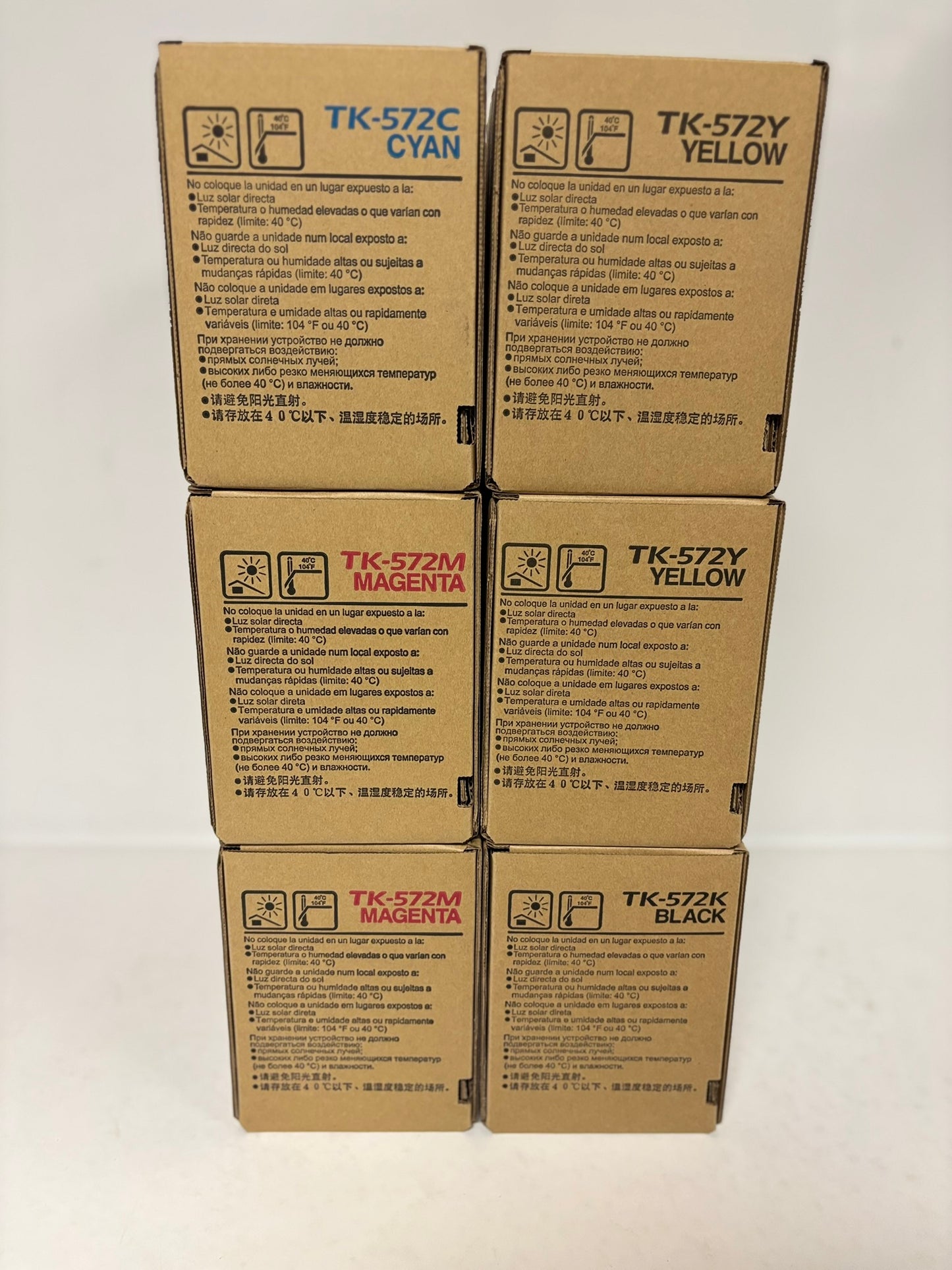 6 OEM Kyocera FS-C5400dn, P7035cdn TK-572 CMMYYK Toner Same Day Shipping!