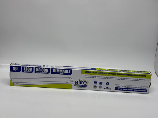 Elite LED Lighting EU-LED-24-900L-DIMTR-120-30K/35K/40K/-WH 1-1/8" LED Undercabinet