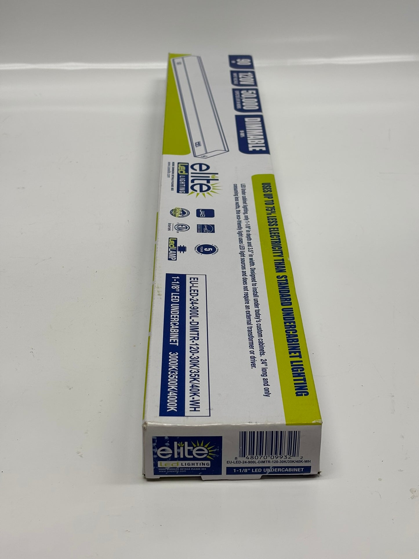 Elite LED Lighting EU-LED-24-900L-DIMTR-120-30K/35K/40K/-WH 1-1/8" LED Undercabinet