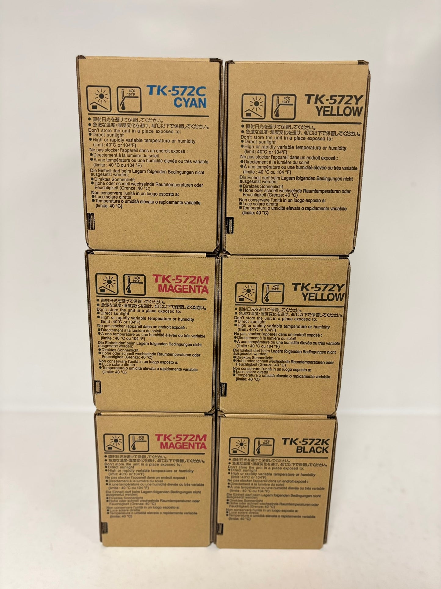 6 OEM Kyocera FS-C5400dn, P7035cdn TK-572 CMMYYK Toner Same Day Shipping!