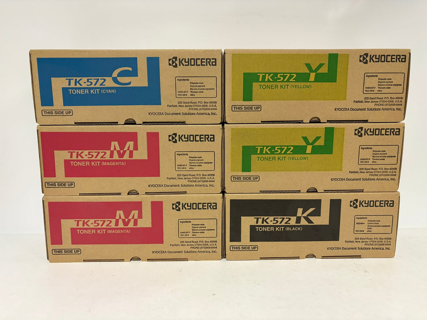 6 OEM Kyocera FS-C5400dn, P7035cdn TK-572 CMMYYK Toner Same Day Shipping!