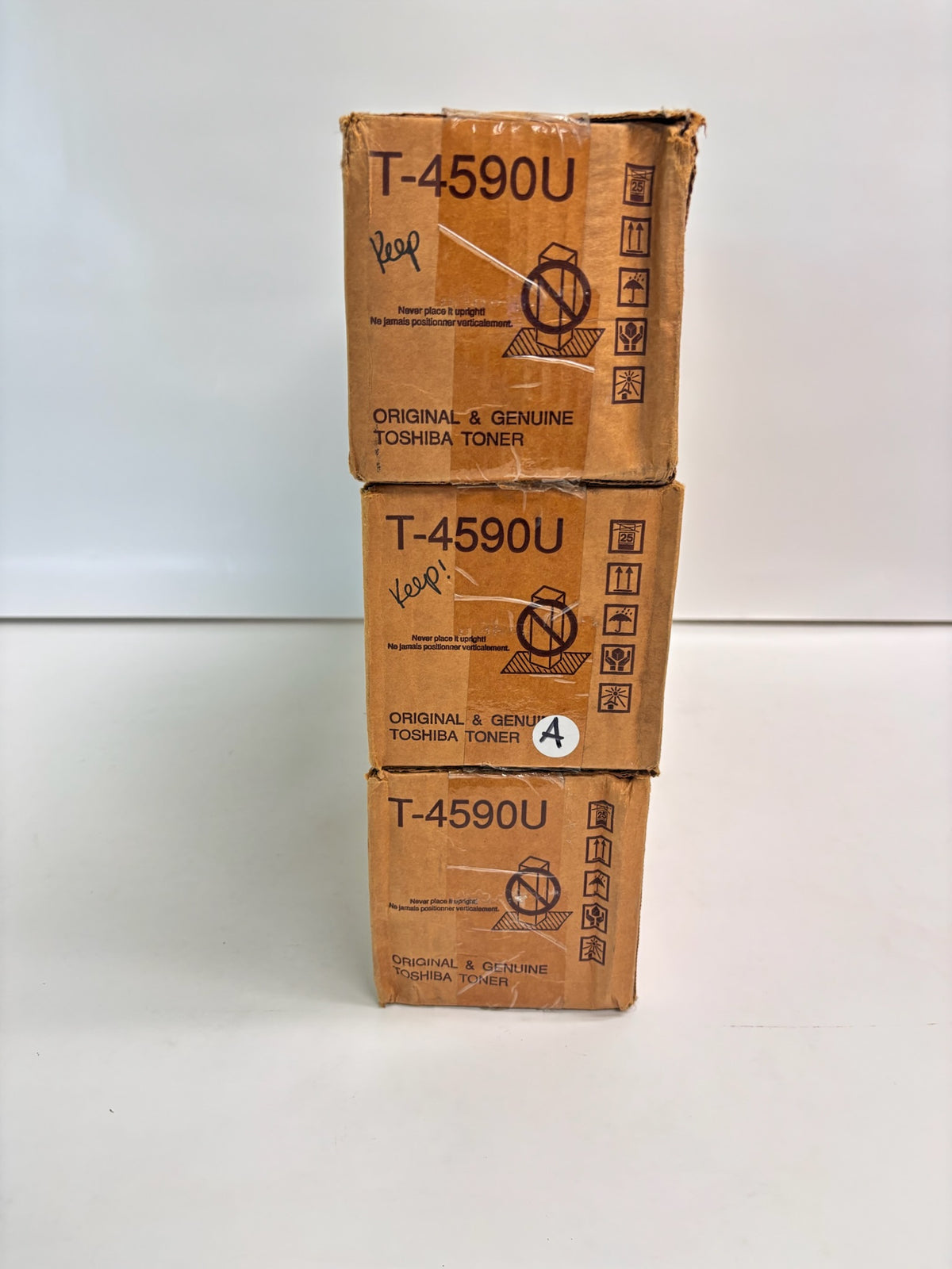 3 Cosmetic Genuine Toshiba 206L,506,456,506 Black Toners T-4590U , T4590U