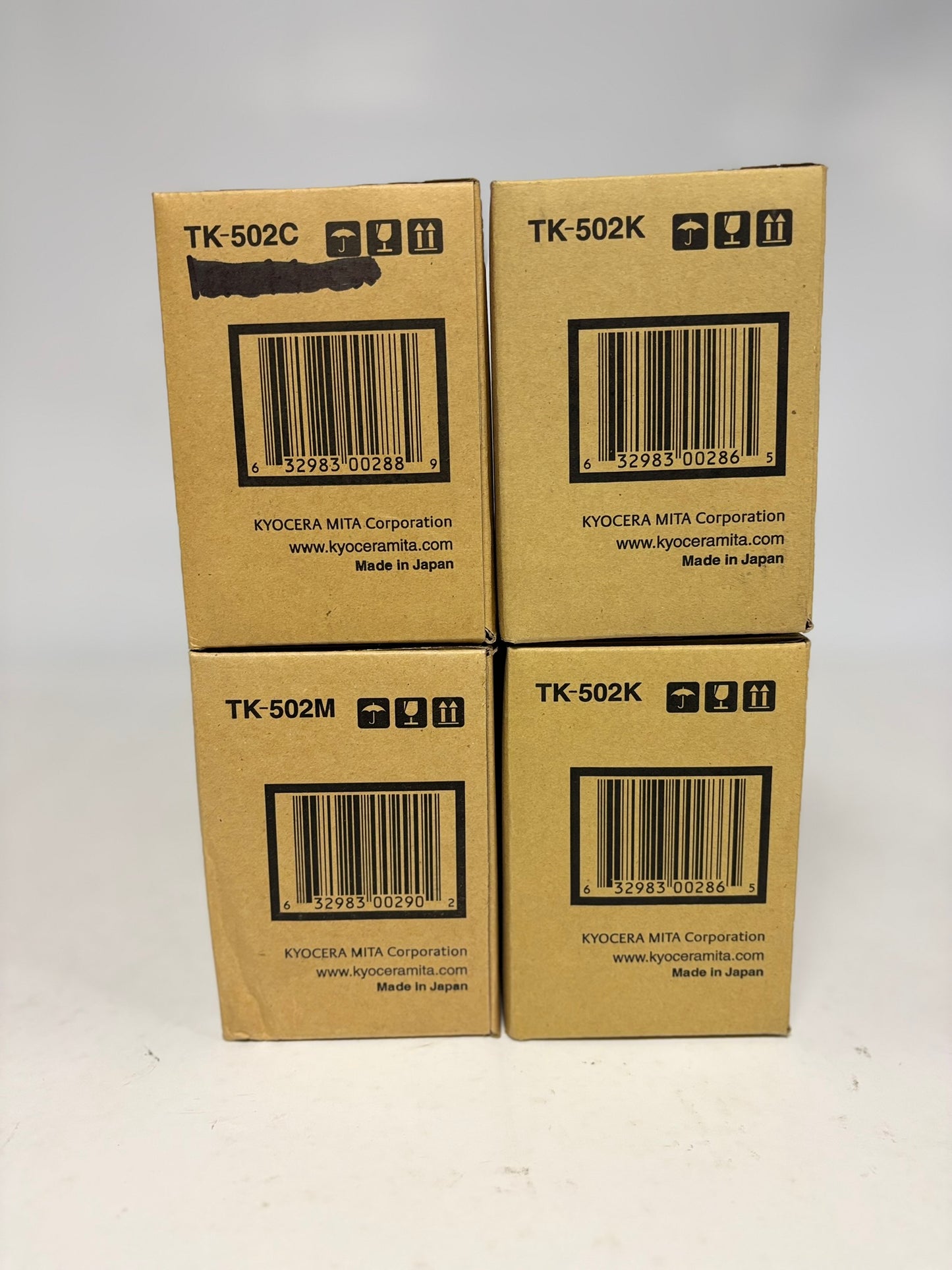 4 OEM Kyocera C5000 Series TK-502 CMKK Toner Cart. 370PD5KM001,D4KM0,D0KM0