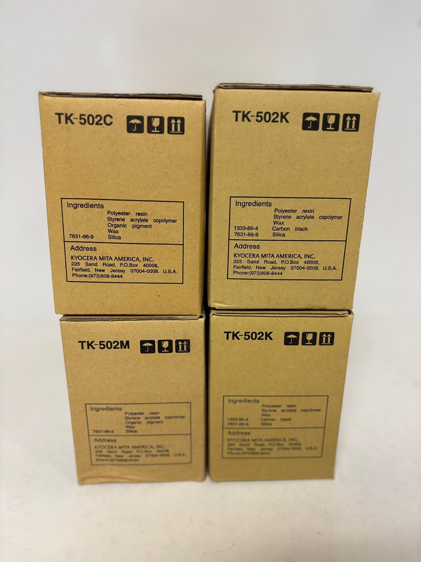 4 OEM Kyocera C5000 Series TK-502 CMKK Toner Cart. 370PD5KM001,D4KM0,D0KM0