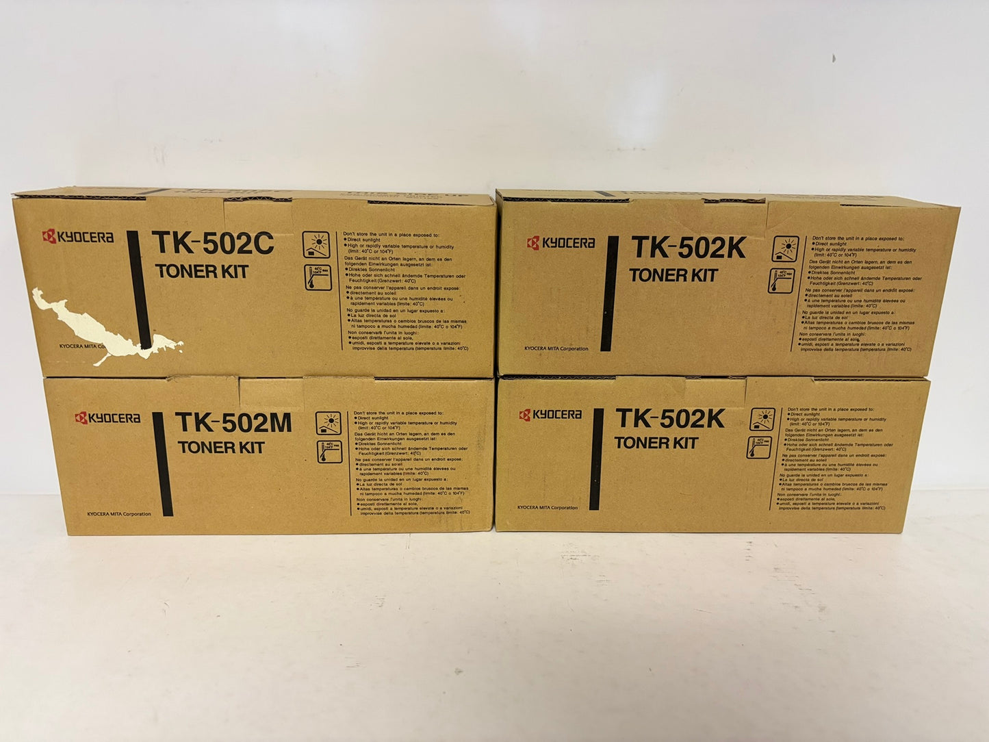4 OEM Kyocera C5000 Series TK-502 CMKK Toner Cart. 370PD5KM001,D4KM0,D0KM0