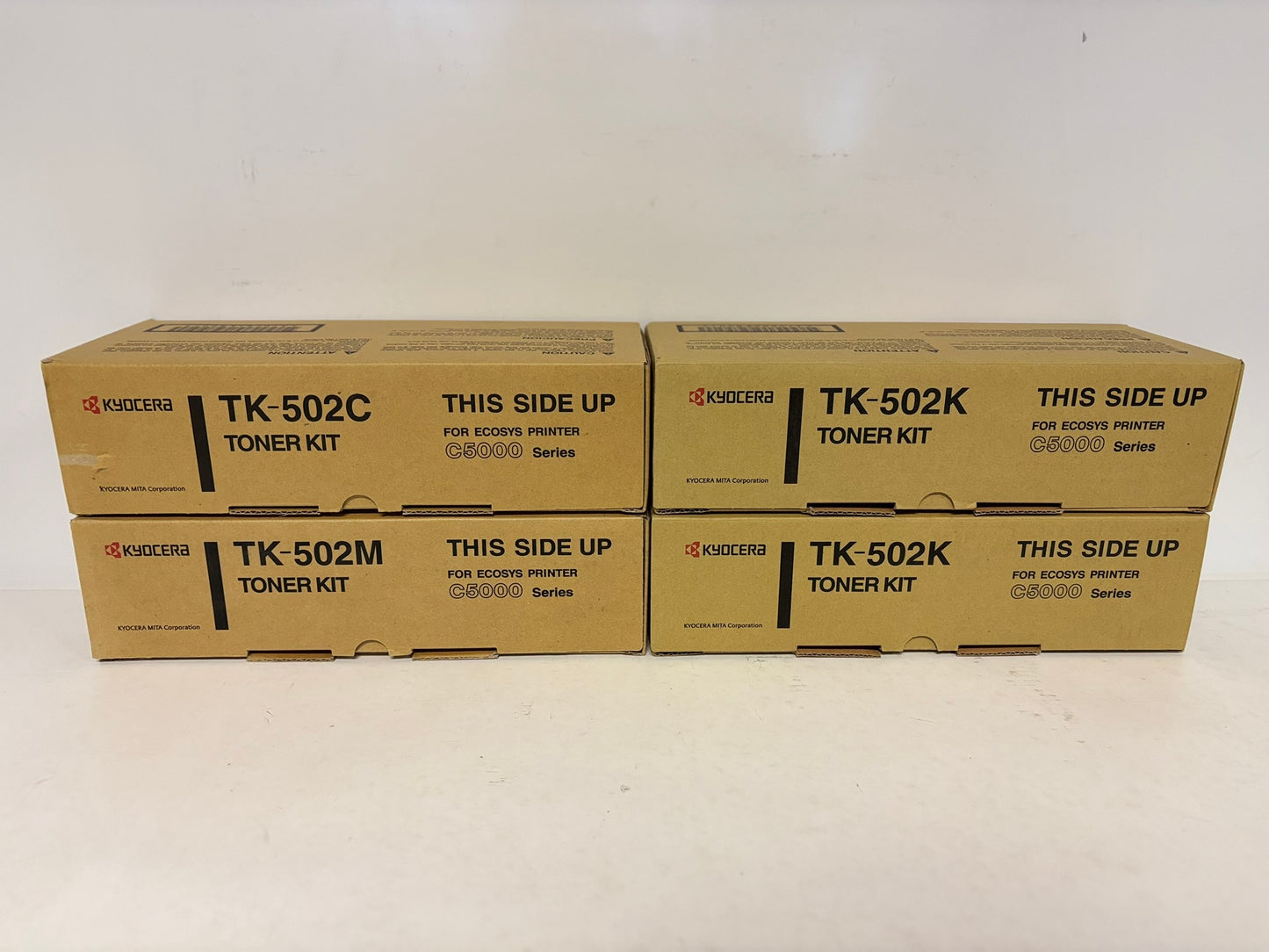 4 OEM Kyocera C5000 Series TK-502 CMKK Toner Cart. 370PD5KM001,D4KM0,D0KM0