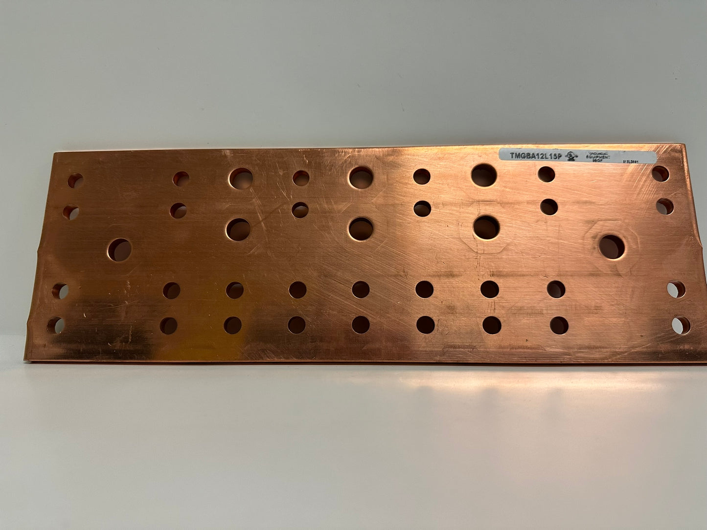 Caddy nVent Erico TMGBA12L15P Copper Grounding Plate, 12" Busbar
