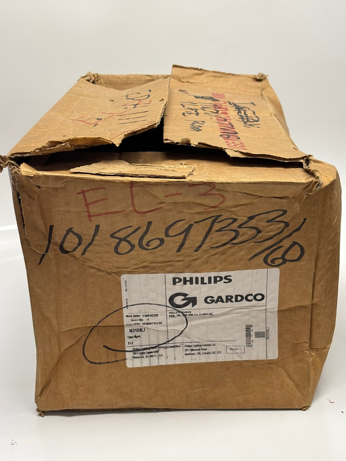 Philips 104L-16L-530-NW-G1-3-UNV-BZ Gardco 104 LED Wall Sconces