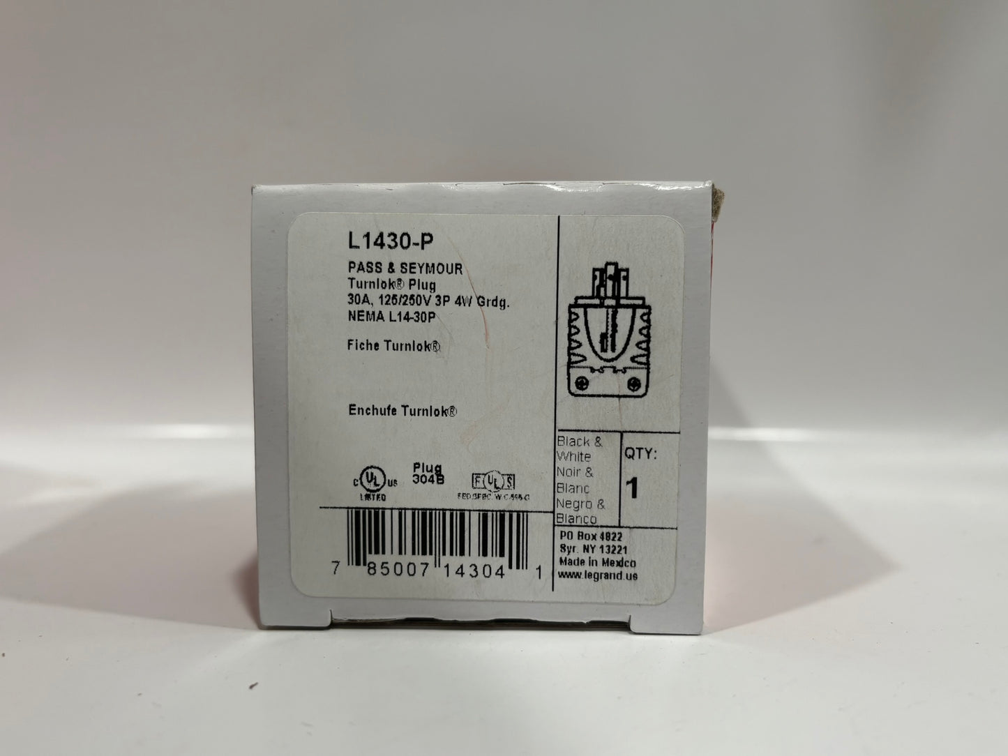 8 PK Legrand L1 430-P Turnlok 30A 125/250V Locking Plug