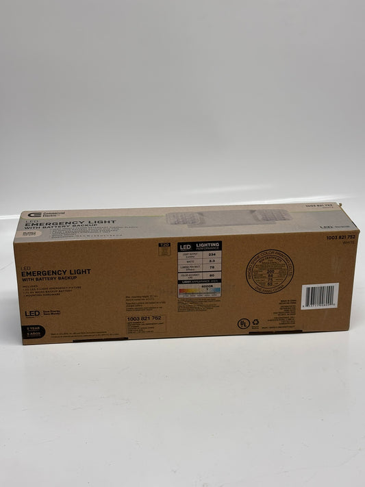2-Pack Commercial Electric C003-821-752 LED Emergency Light with Battery Backup