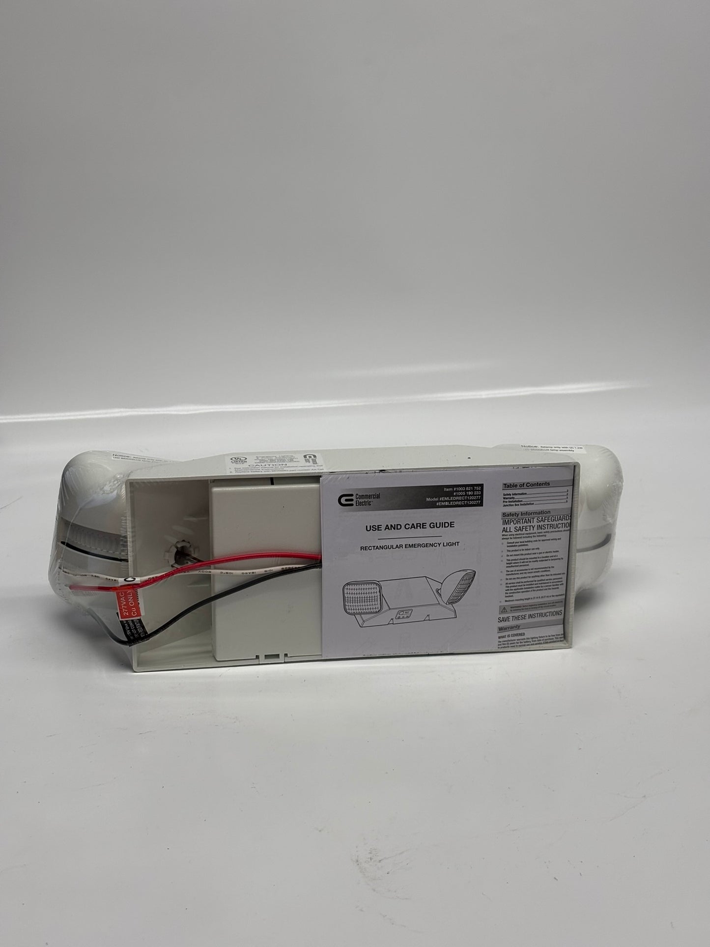 2-Pack Commercial Electric C003-821-752 LED Emergency Light with Battery Backup