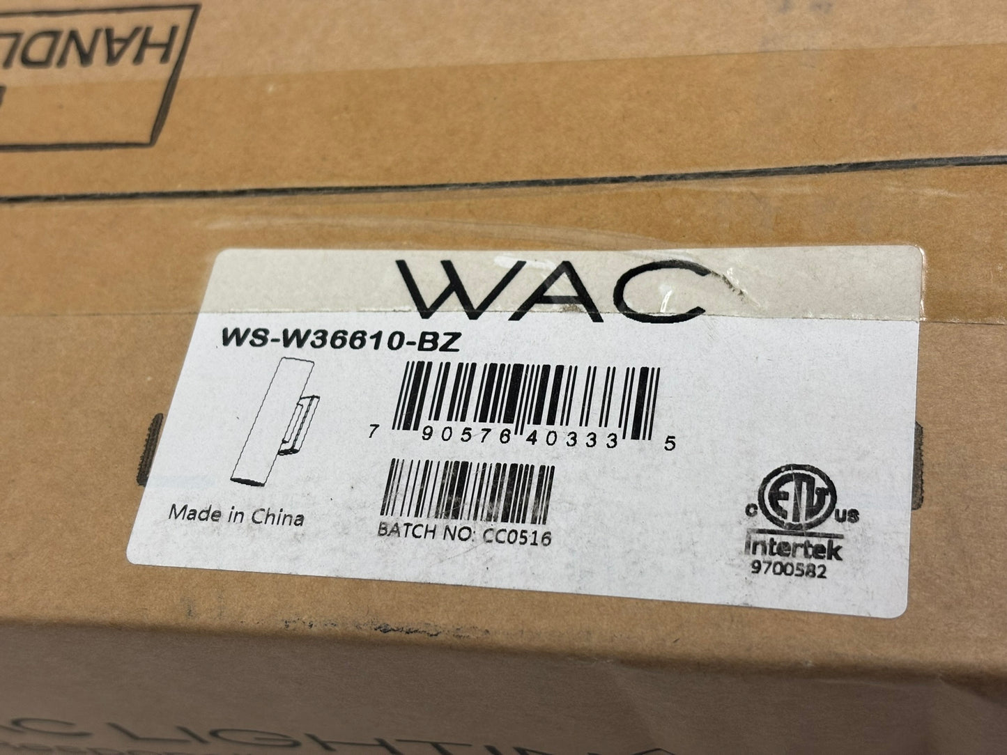 WAC Lighting WS-W36610-BZ Caliber Outdoor Bronze Wall Sconce 3000K