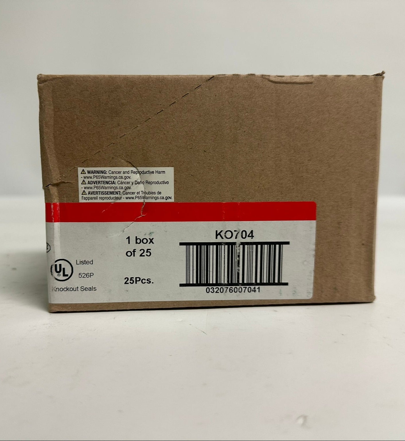 25 PK Gardner Bender KO704 Knockout Seal 1-1/4" Galvanized Steel, New in Box