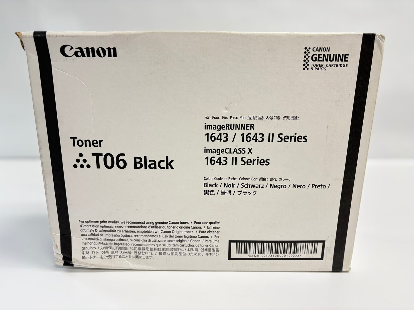 OEM Canon imageRunner 1643/ 1643 II imageClass X 1643 II T06 Toner 3526C001AA