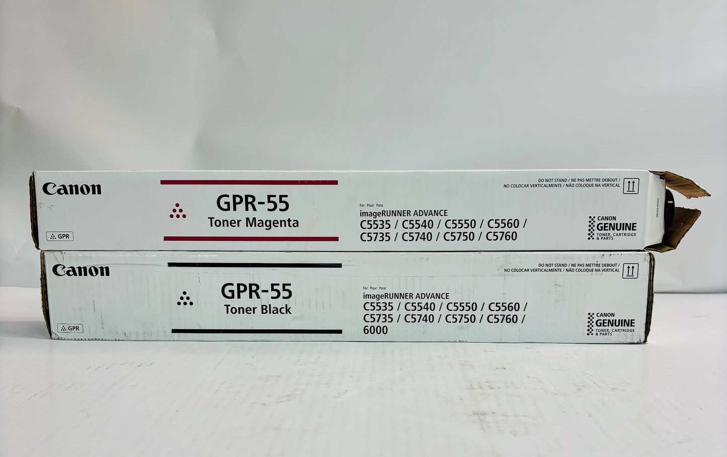 2 Open Genuine Canon iRA C5535i,C5535i II Magenta & Black Toner GPR-55 MK