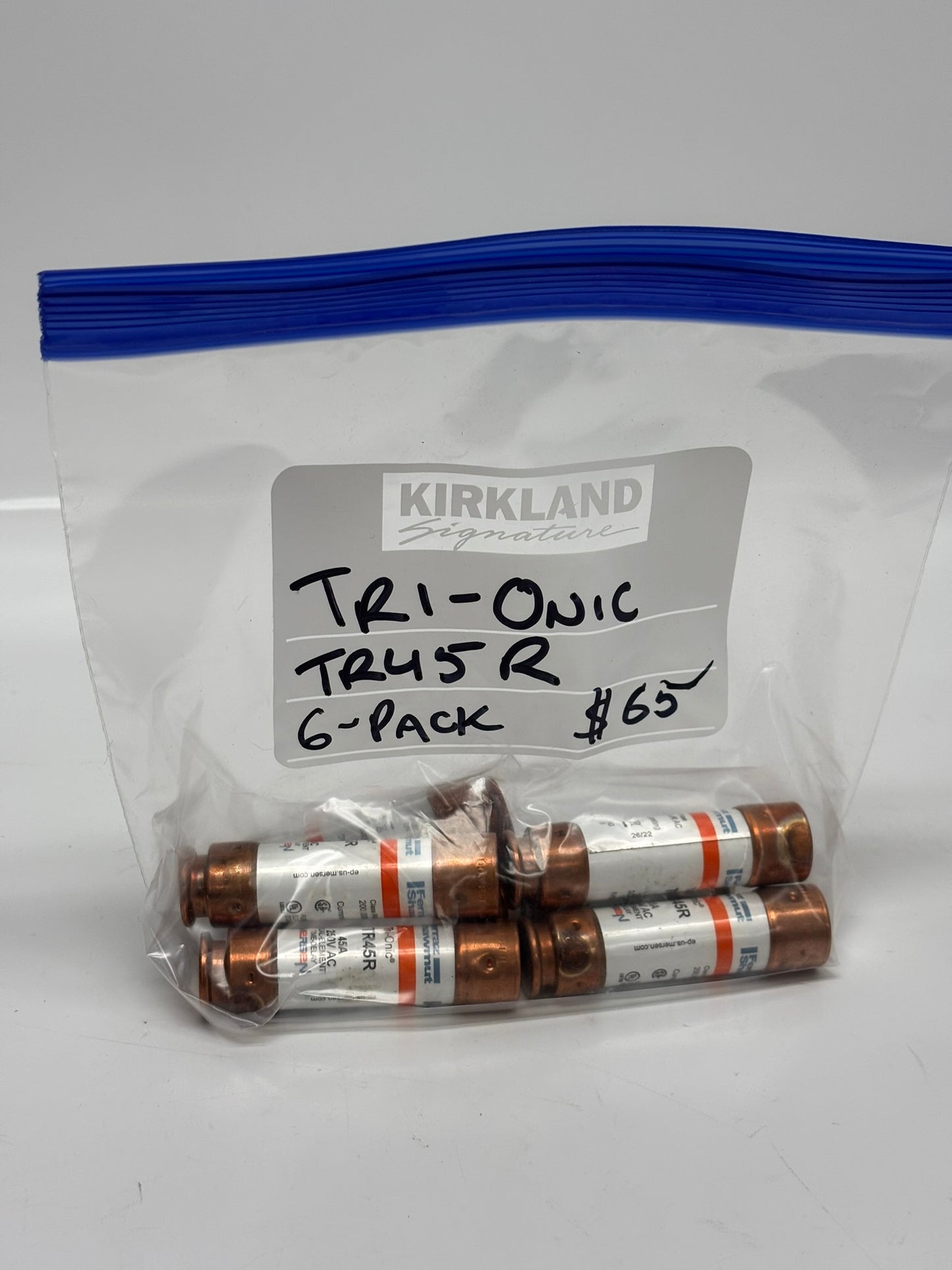6-Pack Mersen TR45R  Ferrule Tri-Onic® Fuse TR-R Class RK5 Time-Delay 250VAC 250VDC 45A