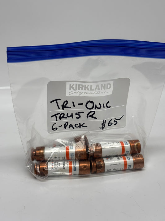 6-Pack Mersen TR45R  Ferrule Tri-Onic® Fuse TR-R Class RK5 Time-Delay 250VAC 250VDC 45A