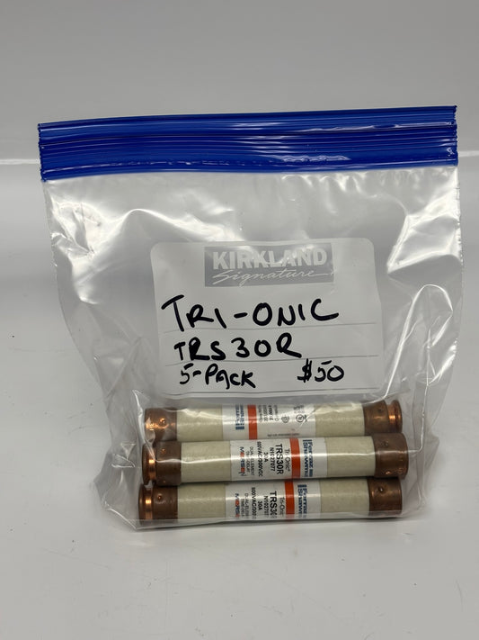 5-Pack Mersen TR30R  Ferrule Tri-Onic® Fuse TR-R Class RK5 Time-Delay 250VAC 160VDC 30A