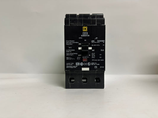 Square D EDB34125 125A 3-Pole 480Y/277V Bolt-On Circuit Breaker
