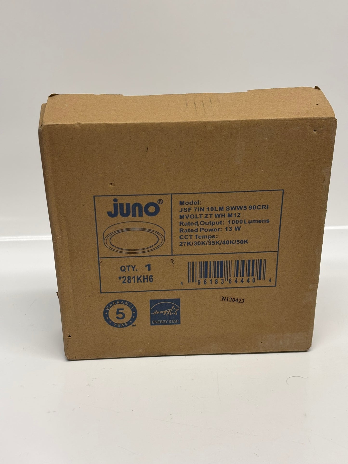 Acuity JSF-7IN-10LM-SWW5-90CRI-MVOLT-ZT-WH-MH12 Juno SlimForm™ LED Round Surface Mount Downlight