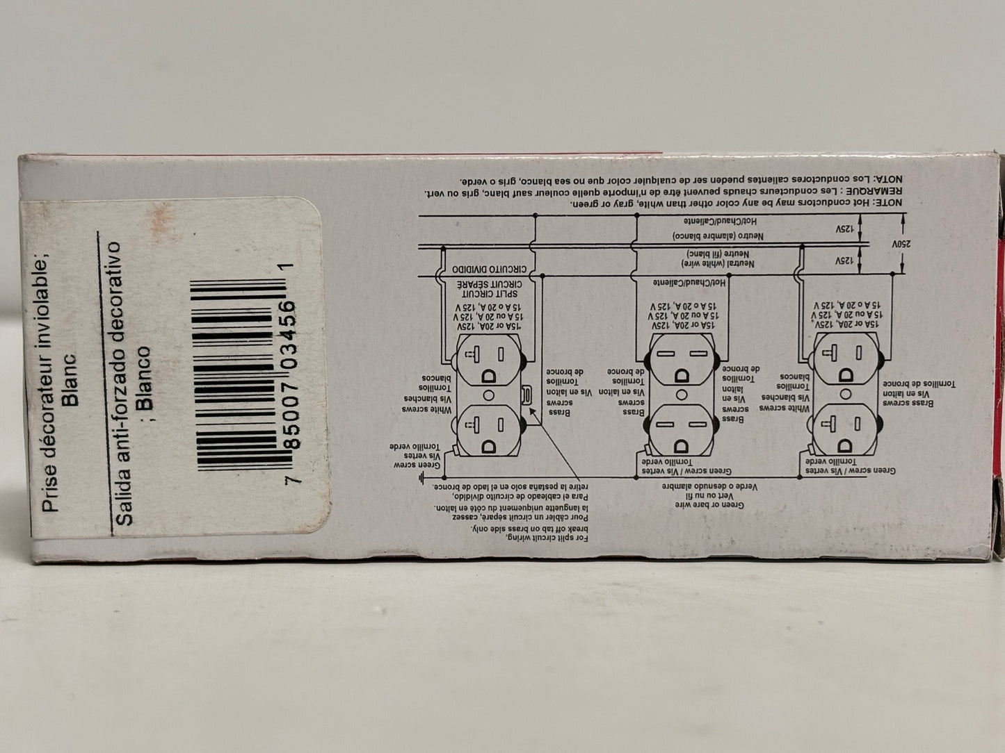 7 PK Legrand TR26252-W 15A 125V Tamper-Resistant Decorator Duplex Receptacle, White