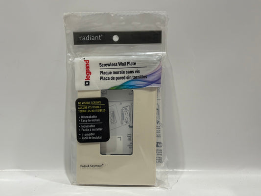 24 PK Legrand RWP26LA Radiant Screwless Wall Plate, 1-Gang