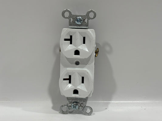 9 PK Legrand CRB5362-W 20A 125V Commercial Grade Duplex Receptacle, Nylon Face