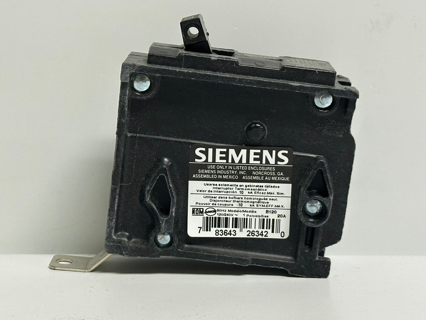 Siemens B120 20 Amp Single-Pole Circuit Breaker – Type B, 120V