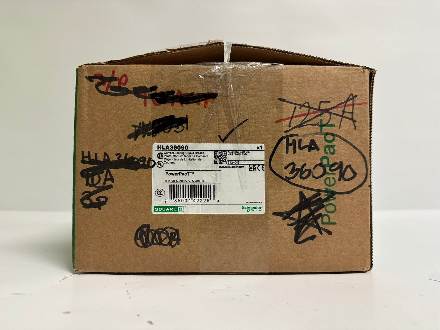 Schneider Square D HLA36090 90A 3-Pole Circuit Breaker, 600V