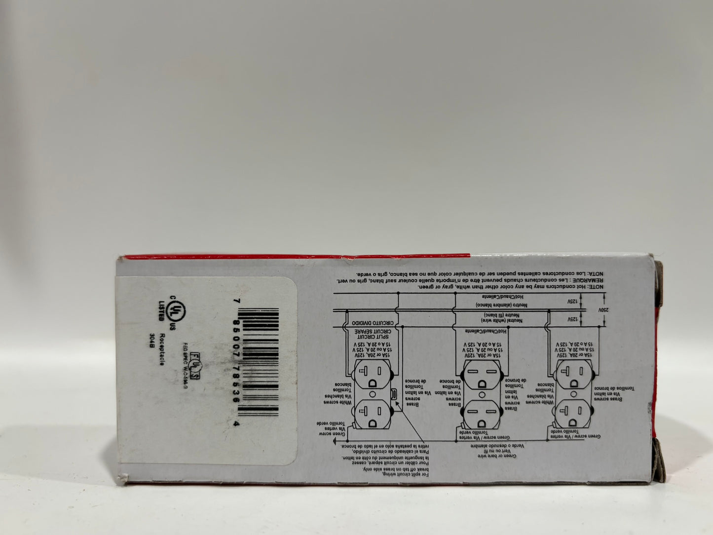 10 PK Legrand 26352-BK 20A Tamper-Resistant Decorator Receptacle, Black, 125V