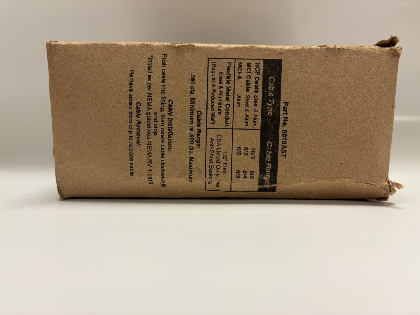 25 PK Arlington 3838AST 3/8" Snap2It Duplex Connector for MC/AC/Flex, Zinc
