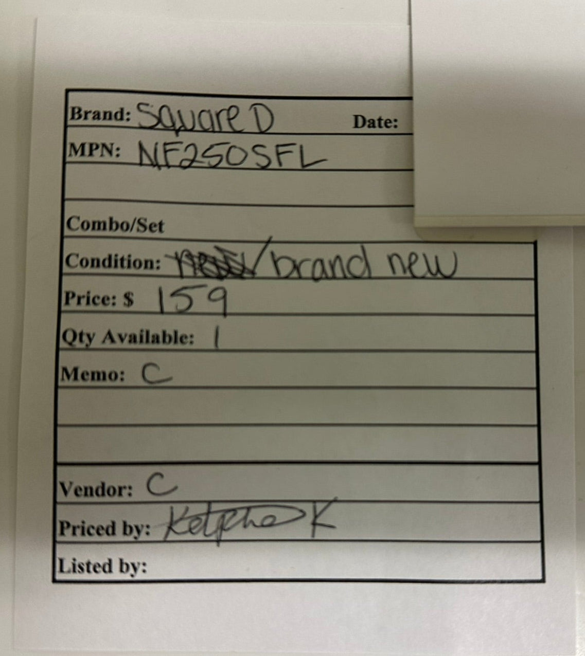 Brand New Schneider Square D NF250SFL 250A Sub-Feed Lug Kit for NF Panelboards