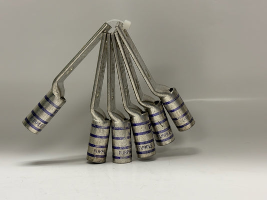 6 PK Panduit LCC4/0-38W-X 4/0 AWG 2-Hole Long Barrel Lug, 3/8" Stud, Window