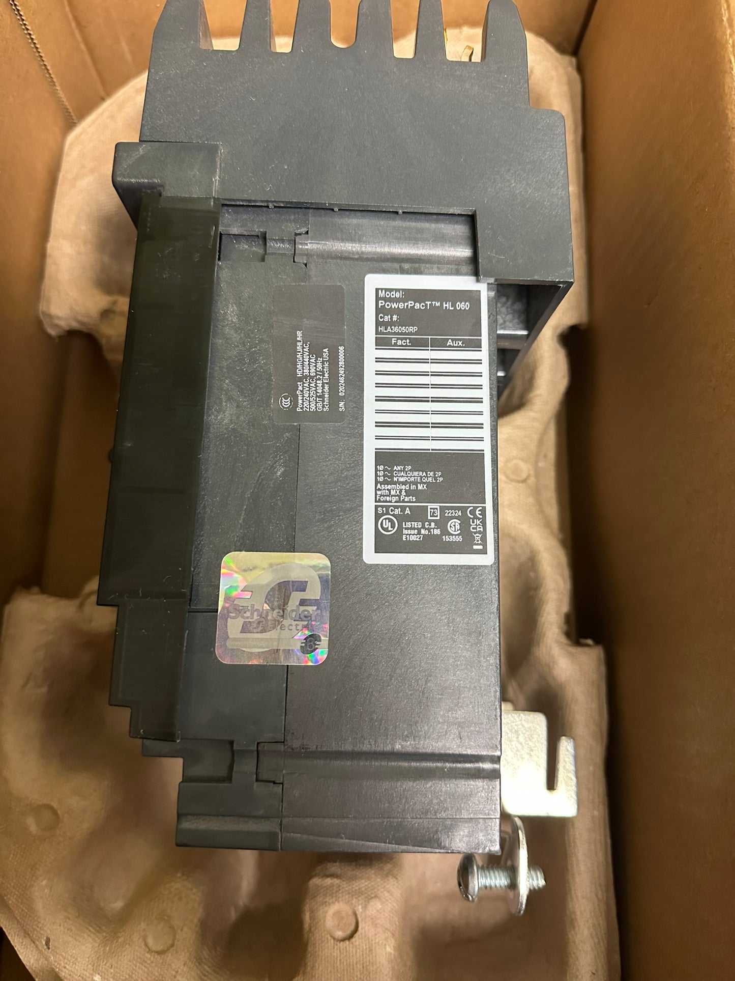 New Square D Schneider HLA36050 50A 3-Pole 600V Circuit Breaker