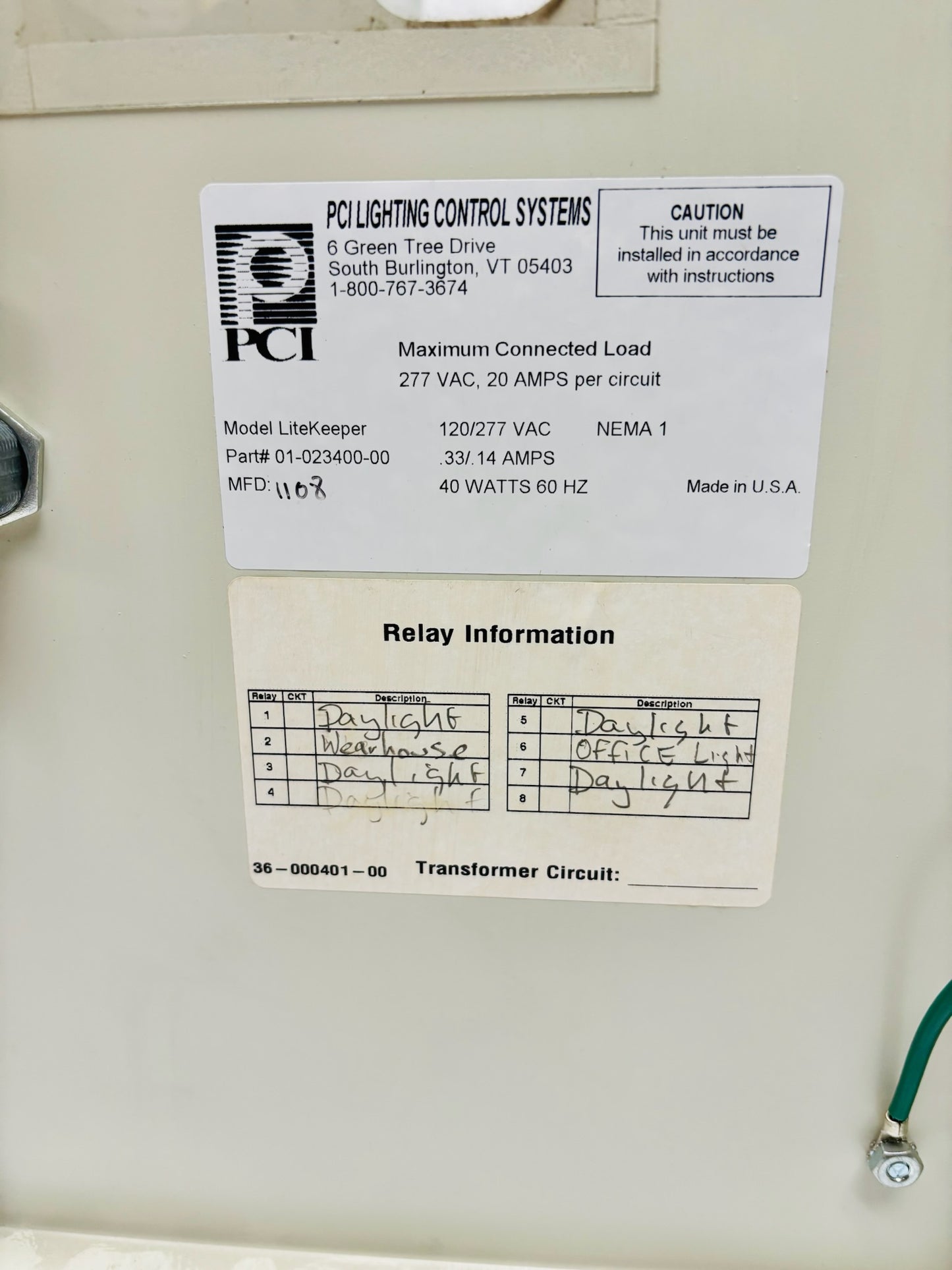 PCI Lighting LiteKeeper Stand Alone Lighting Control Panel