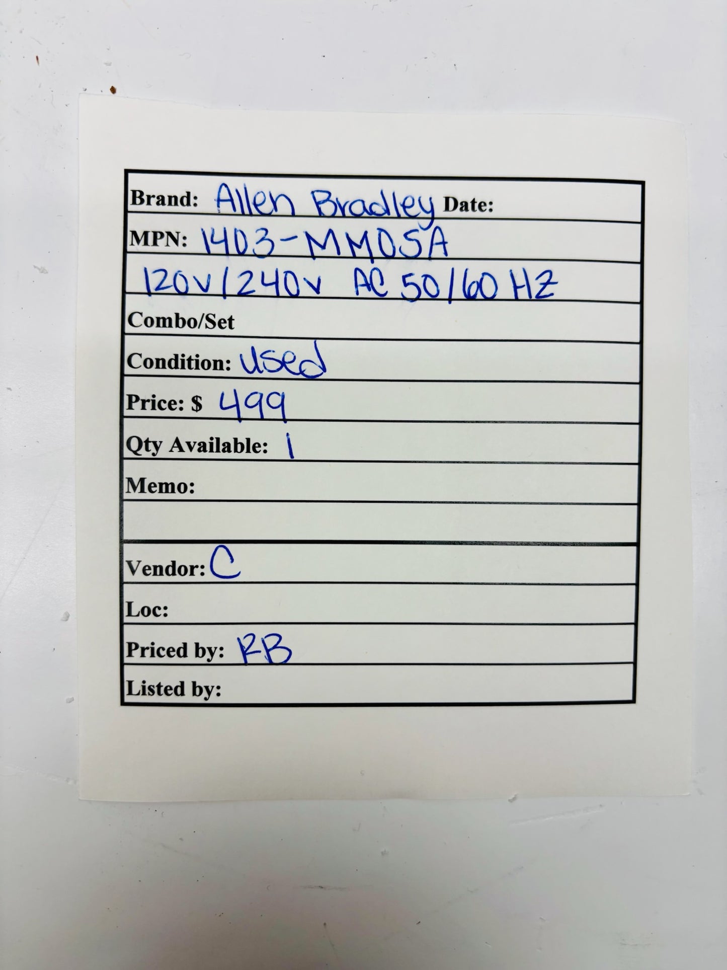 Allen Bradley 1403-MM05A Powermonitor II Master Module 120–240V AC 50/60 HZ