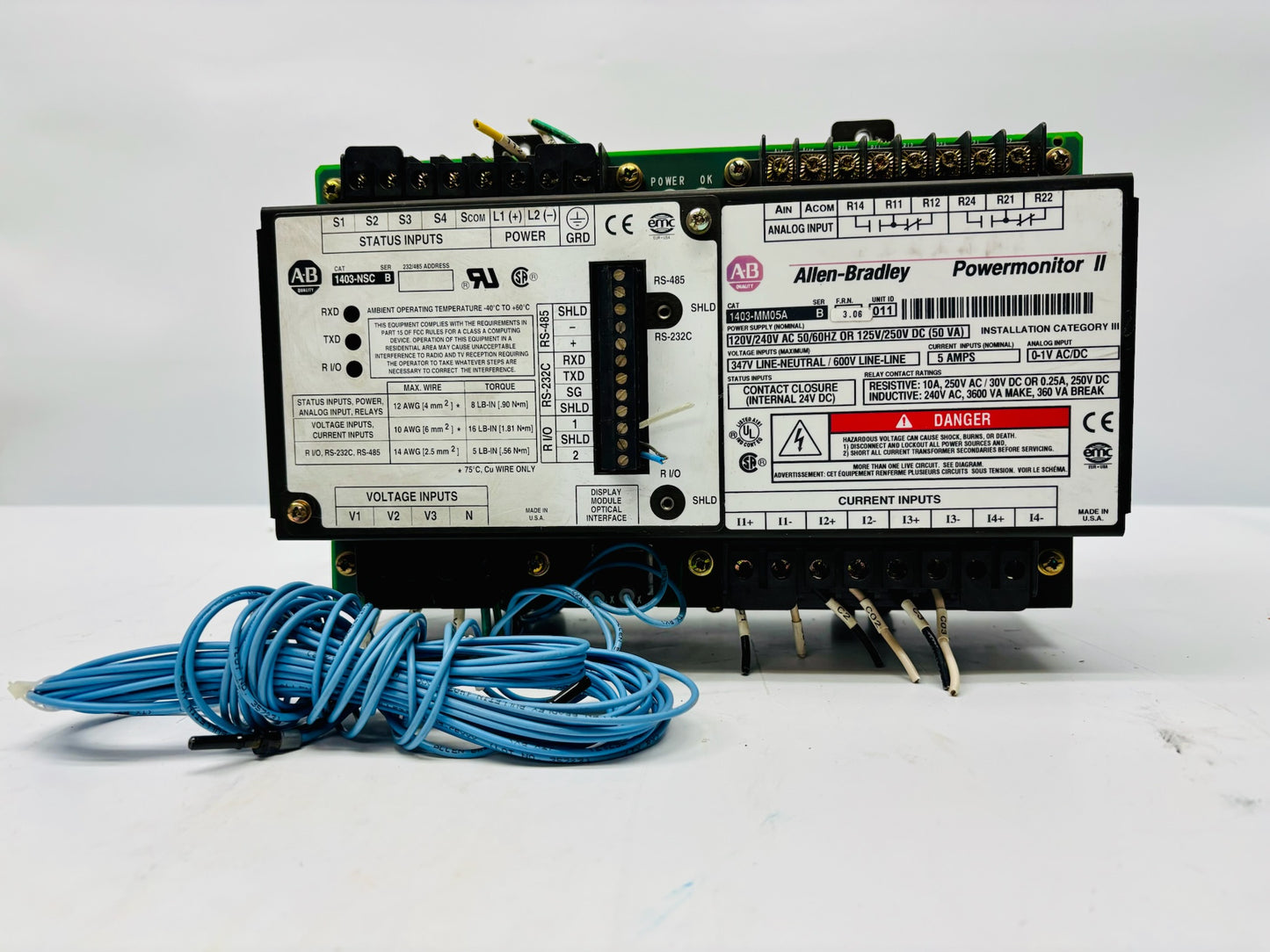 Allen Bradley 1403-MM05A Powermonitor II Master Module 120–240V AC 50/60 HZ