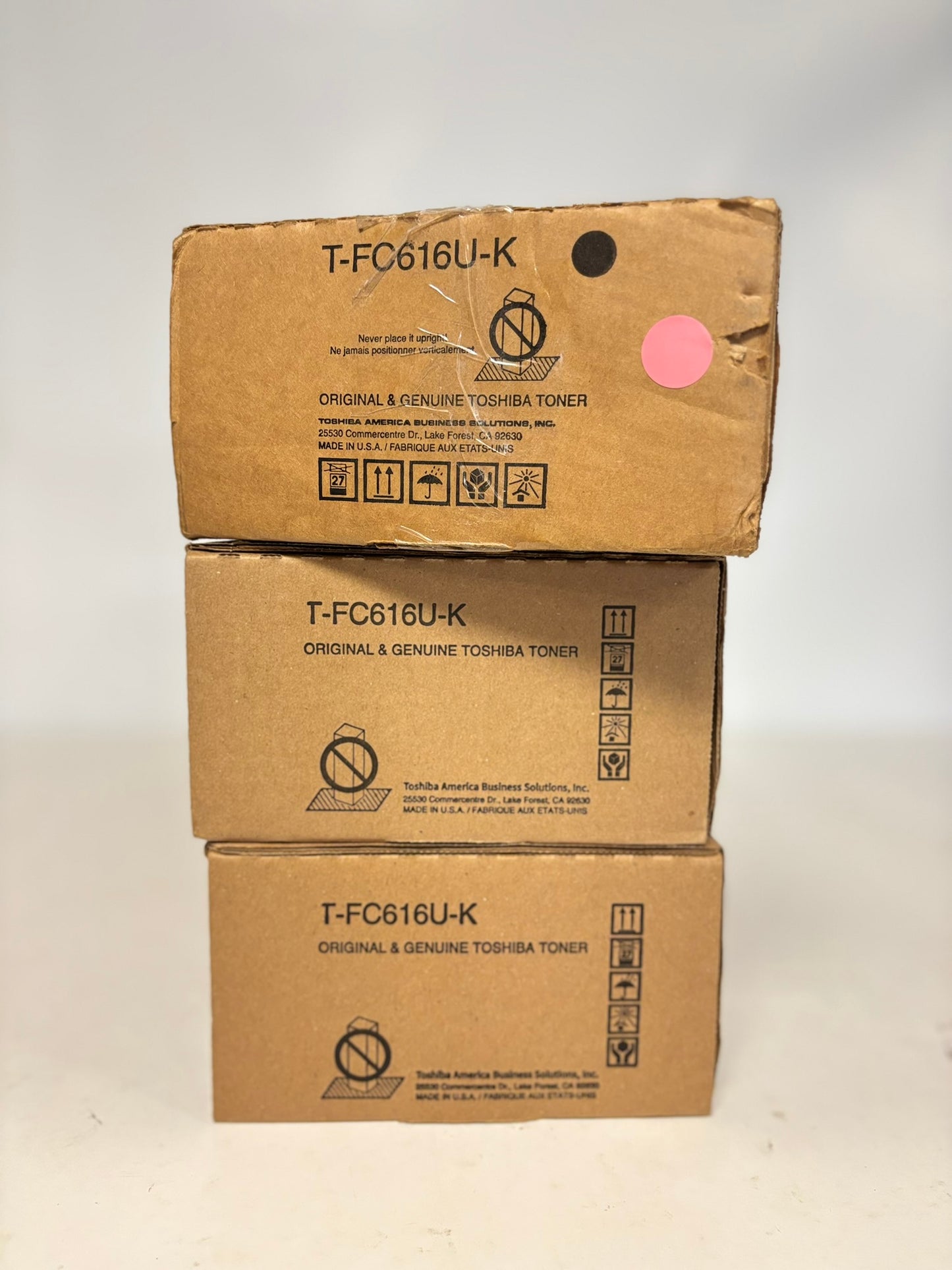 3 New OEM Toshiba eSTUDIO 5516AC,6516AC,7516AC Black Toners T-FC616U-K
