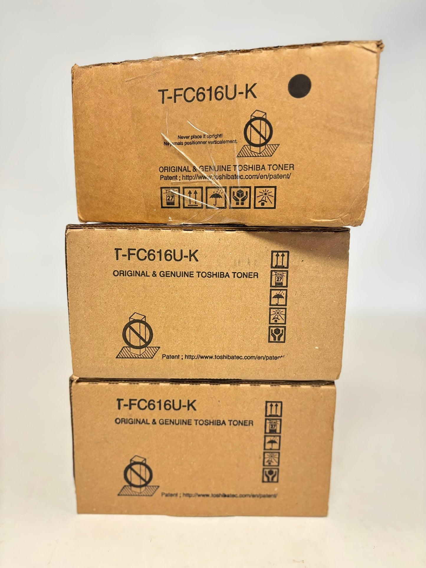 3 New OEM Toshiba eSTUDIO 5516AC,6516AC,7516AC Black Toners T-FC616U-K