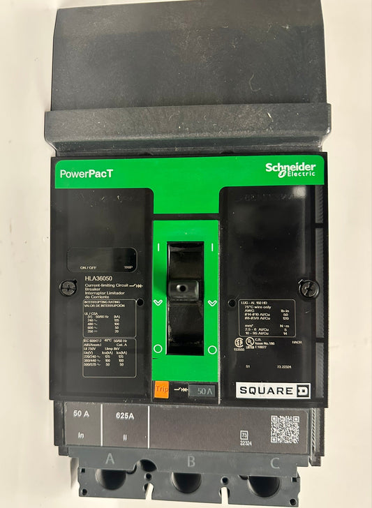 New Square D Schneider HLA36050 50A 3-Pole 600V Circuit Breaker