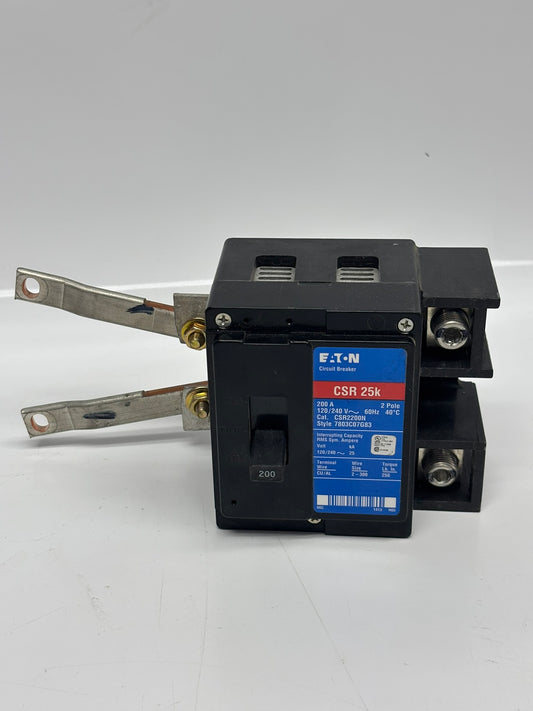 Eaton CSR2200N Type CSR Standard Circuit Breaker, 200 A, 25 kAIC, Two-Pole