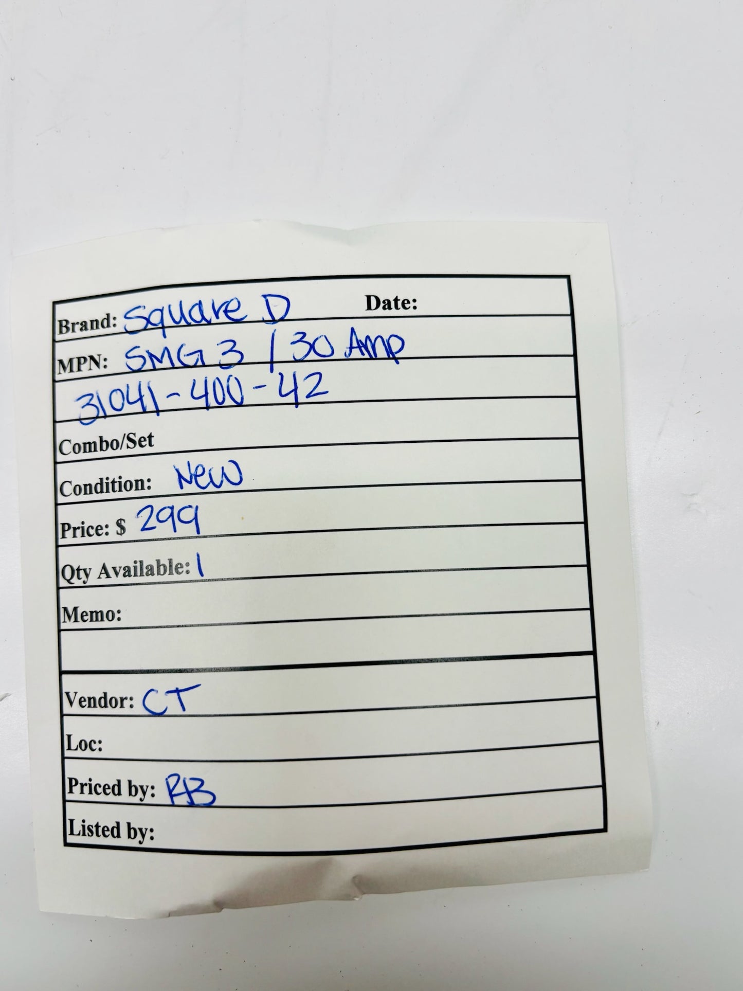 Square D 8903SMG3 30 Amp 120V Coil Lighting Contactor NEMA Size 0