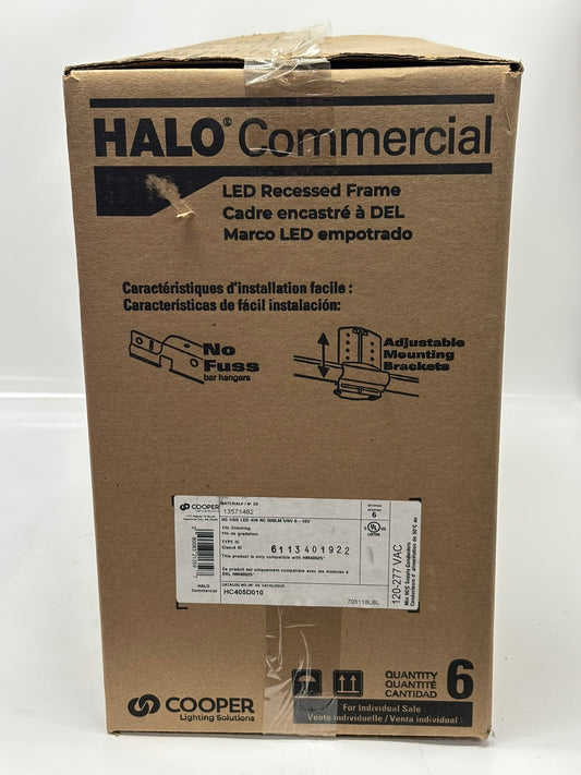 6-Pack Cooper Lighting HC405D010 Halo Commercial HC4 LED 4" Downlight Series