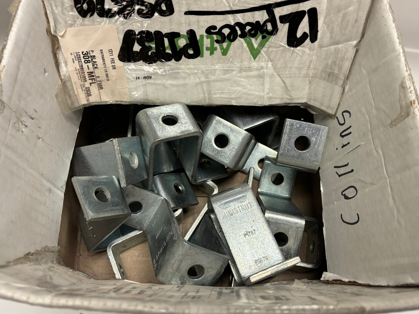 12 PK Atkore PS‑679‑EG Power‑Strut 9/16″ U‑Support, Electro-Galvanized, 5⅜″ Long