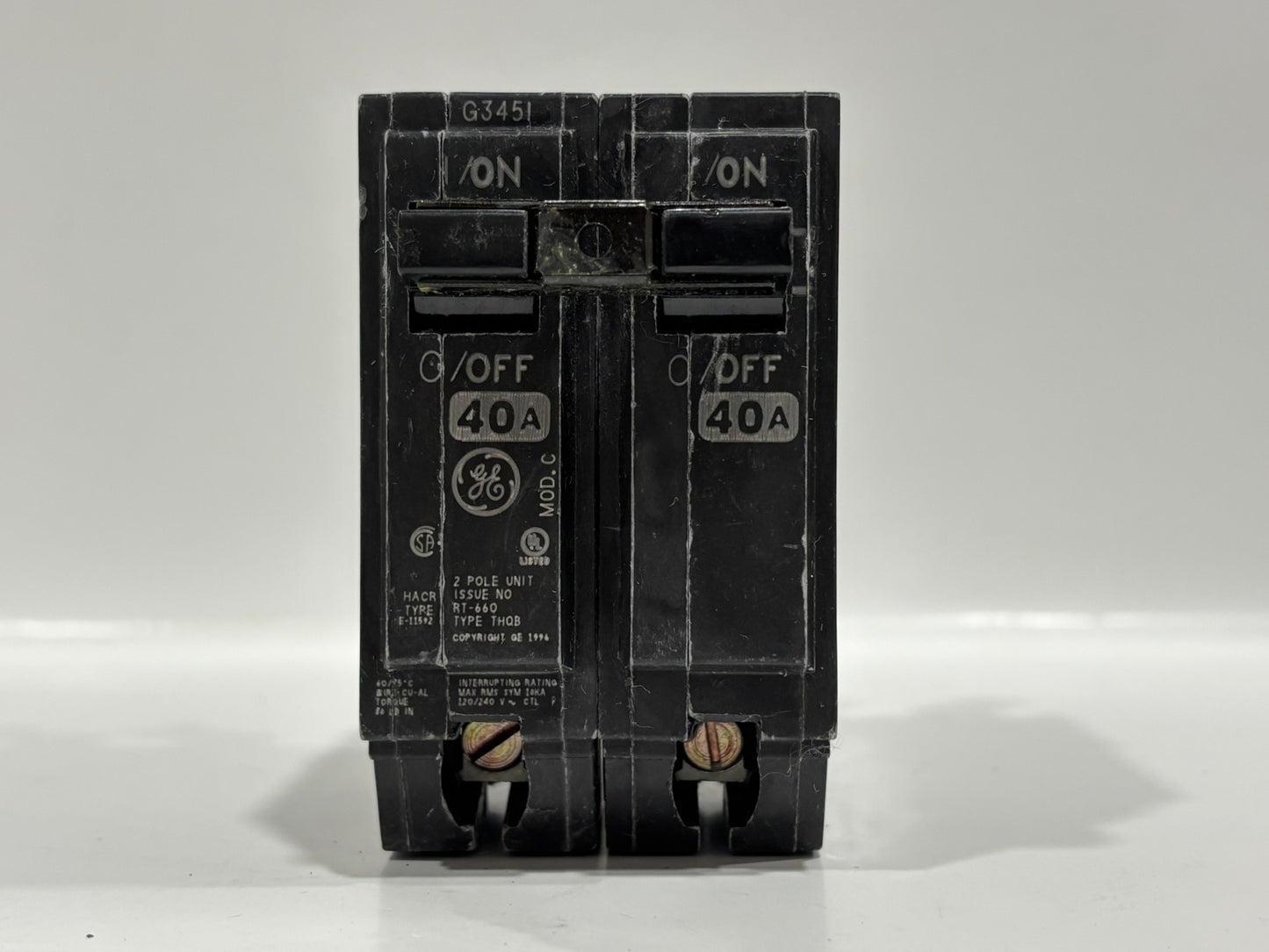 New GE Consumer & Industrials 40 AMP 3 Pole Circuit Breaker THQB32040