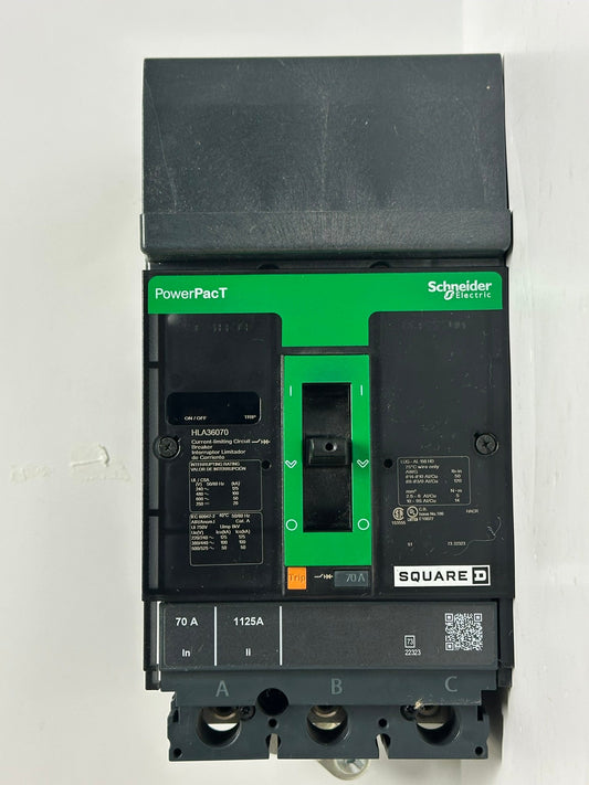 Schneider Electric Square D HLA36070 70A 3P 600V I-Line Breaker