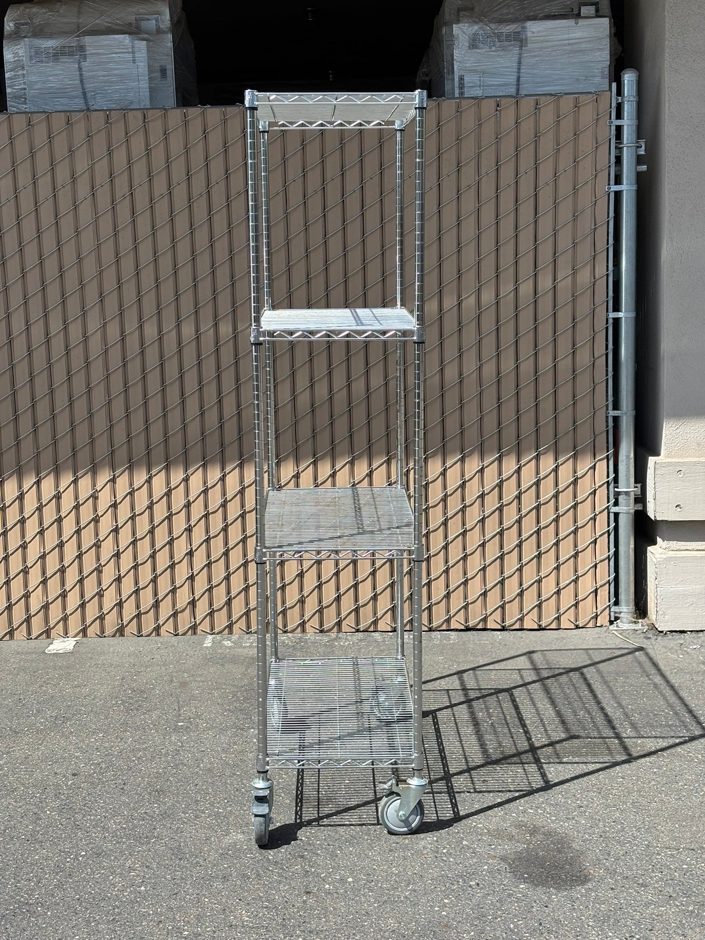 ULINE H-4254 Chrome Mobile Shelving 36 x 18 x 78" 1000lbs Capacity, 4-Shelf